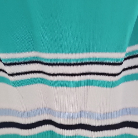 Tommy Bahama Teal and White Striped Dress Size XS - Picture 3 of 12